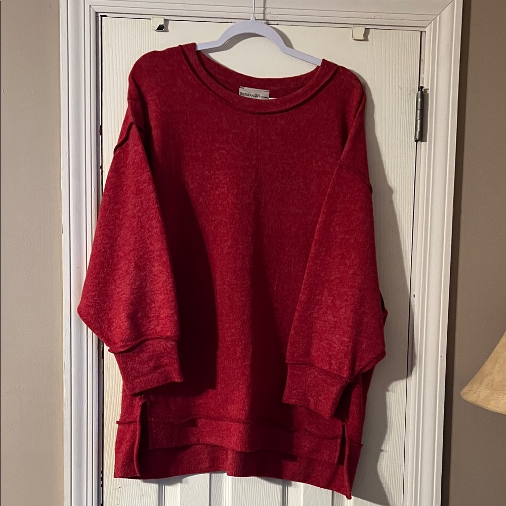 Zenana Outfitters Vibrant Red Sweater